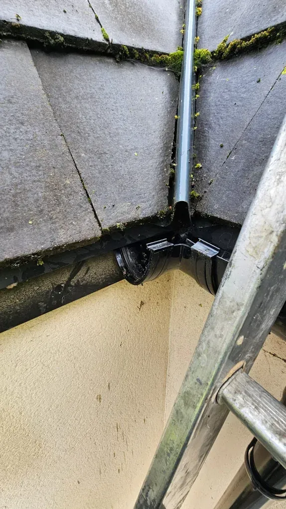 Damaged roof guttering needing repair or replacement